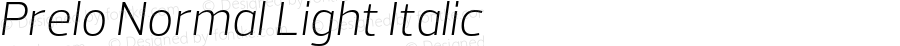 Prelo Normal Light Italic