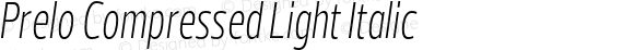 Prelo Compressed Light Italic