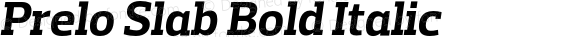 Prelo Slab Bold Italic