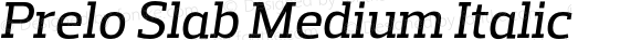 Prelo Slab Medium Italic