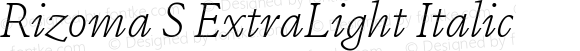 Rizoma S ExtraLight Italic