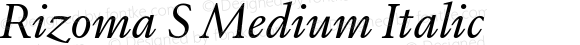 Rizoma S Medium Italic