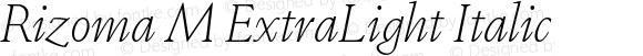 Rizoma M ExtraLight Italic