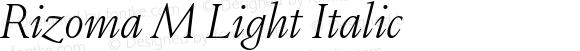 Rizoma M Light Italic