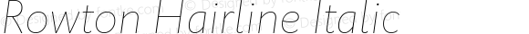 Rowton Hairline Italic