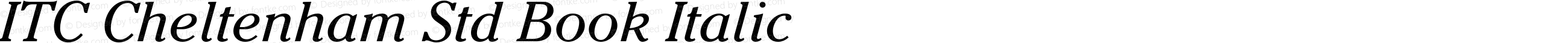 ITC Cheltenham Std Book Italic