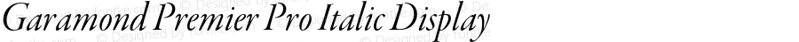 Garamond Premier Pro Italic Display