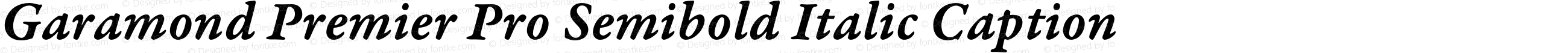 Garamond Premier Pro Semibold Italic Caption