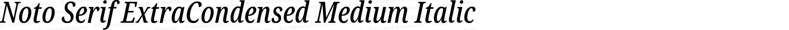 Noto Serif ExtraCondensed Medium Italic