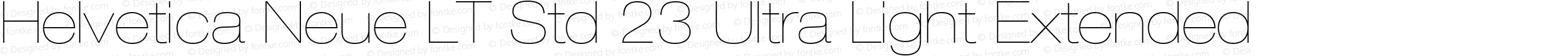 Helvetica Neue LT Std 23 Ultra Light Extended