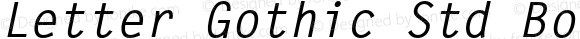 Letter Gothic Std Bold Italic