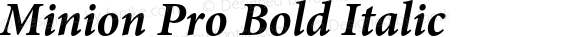 Minion Pro Bold Italic