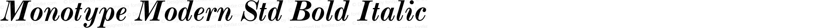 Monotype Modern Std Bold Italic