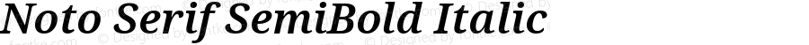 Noto Serif SemiBold Italic