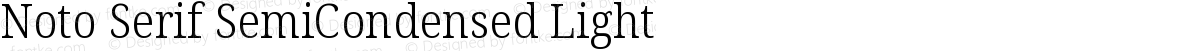 Noto Serif SemiCondensed Light