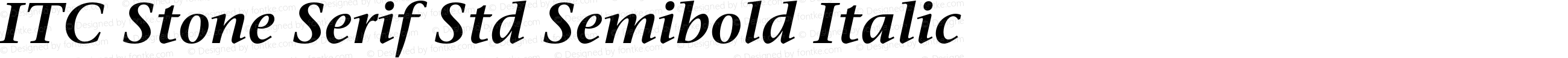 ITC Stone Serif Std Semibold Italic