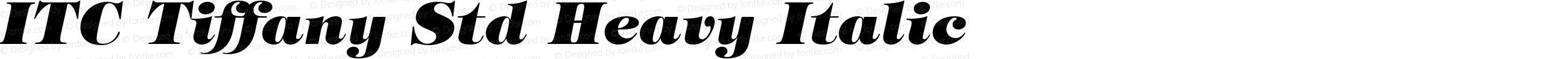 ITC Tiffany Std Heavy Italic