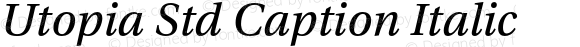 Utopia Std Caption Italic