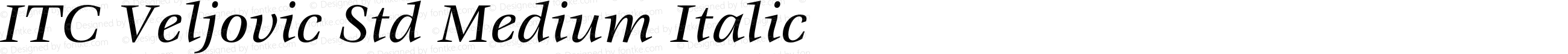 ITC Veljovic Std Medium Italic