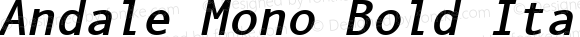 Andale Mono Bold Italic Version 2.01