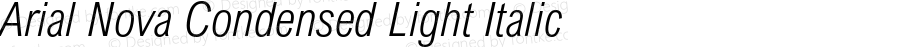 Arial Nova Condensed Light Italic