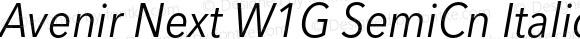 Avenir Next W1G SemiCn Italic