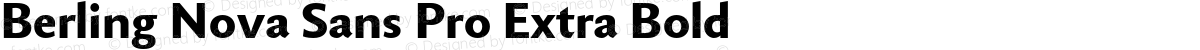 Berling Nova Sans Pro Extra Bold