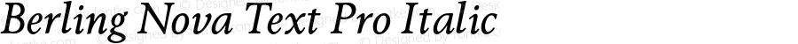 Berling Nova Text Pro Italic Version 1.100