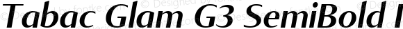 Tabac Glam G3 SemiBold Italic