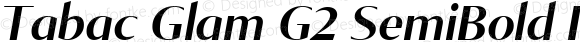 Tabac Glam G2 SemiBold Italic