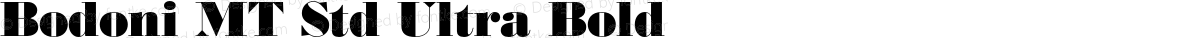 Bodoni MT Std Ultra Bold