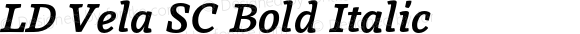 LD Vela SC Bold Italic