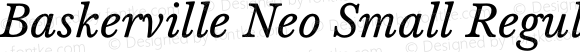 Baskerville Neo Small Regular Italic