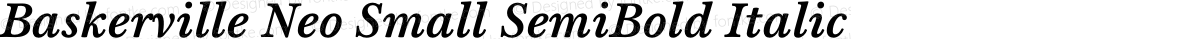 Baskerville Neo Small SemiBold Italic