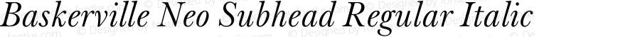 Baskerville Neo Subhead Regular Italic