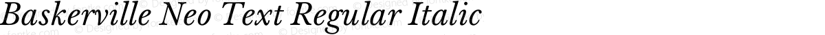 Baskerville Neo Text Regular Italic