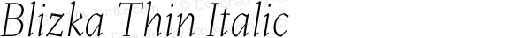 Blizka Thin Italic