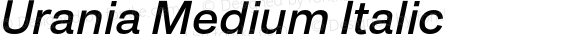 Urania Medium Italic