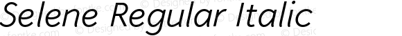 Selene Regular Italic
