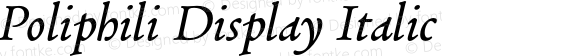 Poliphili Display Italic