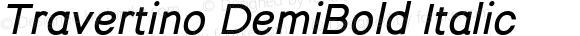Travertino DemiBold Italic