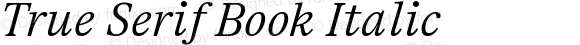 True Serif Book Italic
