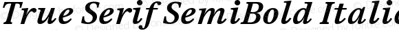 True Serif SemiBold Italic