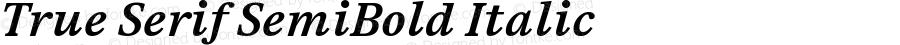 True Serif SemiBold Italic