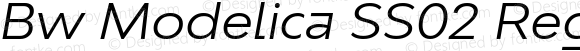 Bw Modelica SS02 Regular Expanded Italic