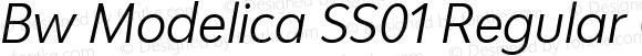 Bw Modelica SS01 Regular Condensed Italic