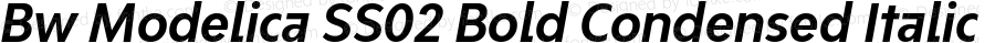 Bw Modelica SS02 Bold Condensed Italic