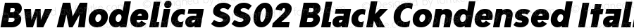 Bw Modelica SS02 Black Condensed Italic