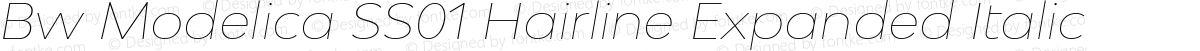 Bw Modelica SS01 Hairline Expanded Italic