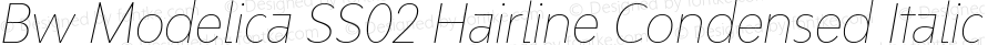 Bw Modelica SS02 Hairline Condensed Italic